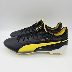 Puma Men’s 9 KING ULTIMATE Pelé FG/AG Soccer Cleats Black/Yellow